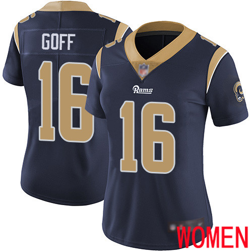 Los Angeles Rams Limited Navy Blue Women Jared Goff Home Jersey NFL Football #16 Vapor Untouchable->youth nfl jersey->Youth Jersey